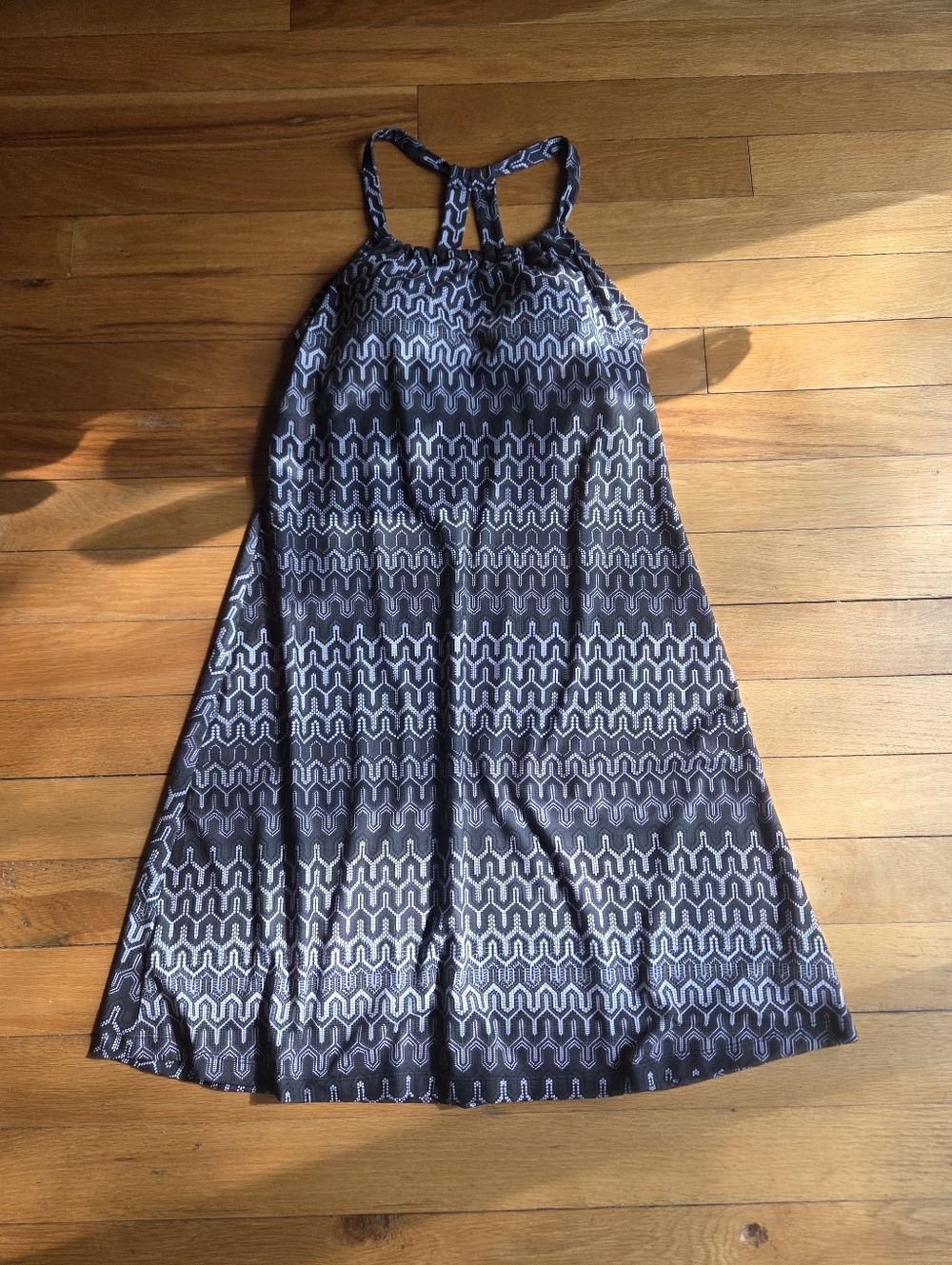 Prana Black and White Patterned  Dress XL‎